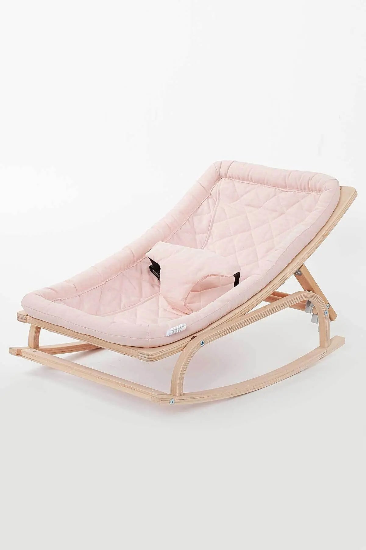 Natural Wood Baby Rocking Chair - Eco-Friendly Soothing Crib with Adjustable Features for Newborns