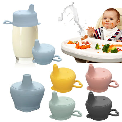 Silicone Baby Feeding Mug with Straw Lid - Fashionable Sippy Cups for Toddlers & Kids