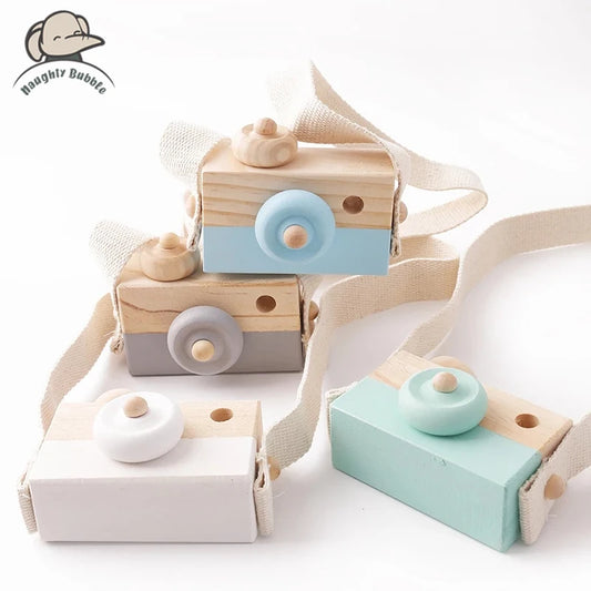 Wooden Fashion Camera Baby Toy - Montessori Style Gift