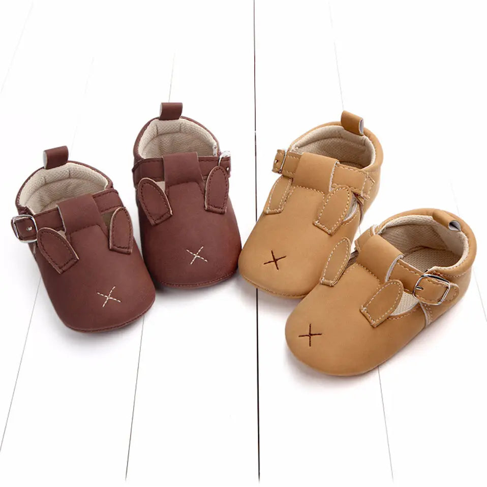Spring Cat Design Baby Moccasins - Soft First Walker Shoes
