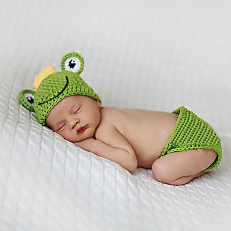 Newborn Fox Photography Prop Outfit - Woolen Cartoon Costume for Baby Photo Sessions