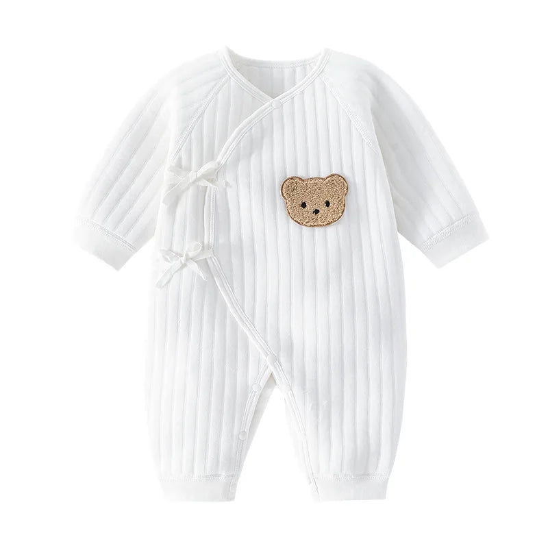 Thick Cotton Onesie for Newborns - Cozy Spring/Autumn Wear