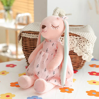 Kawaii Long Ear Rabbit Plush Toy 35CM - Soft Sleep Comfort Doll for Kids