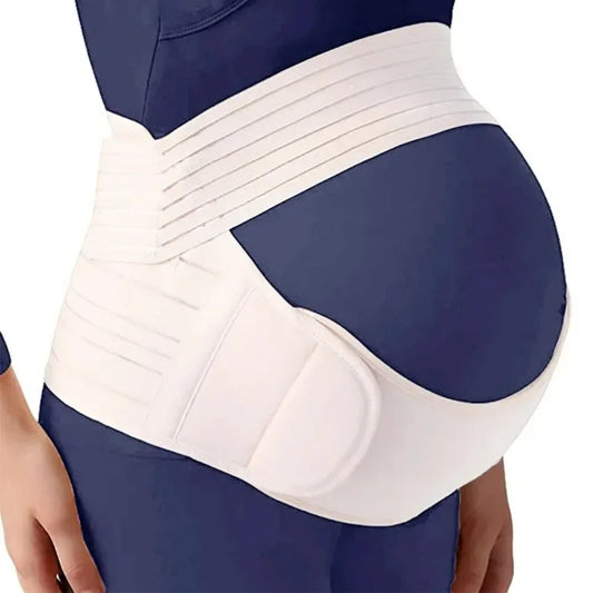 Adjustable Maternity Belly Band - Breathable Abdomen Brace Protector for Pregnancy Suppor