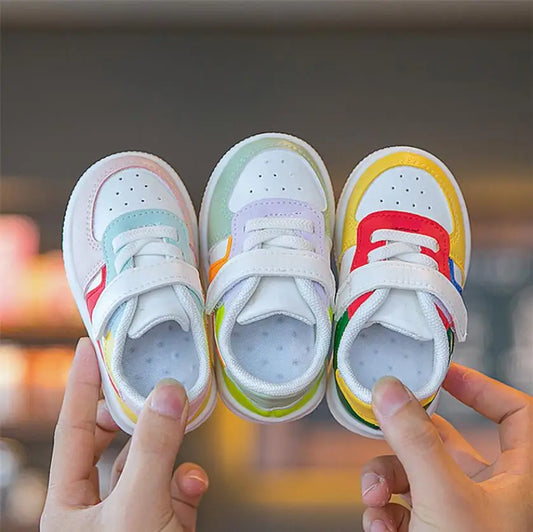 Unisex Baby Sports Sneakers - Soft Leather Flats for All Seasons