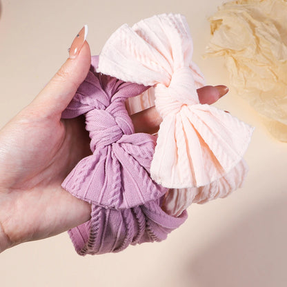 Cable Knit Baby Headbands 3Pcs - Elastic Turban for All Seasons