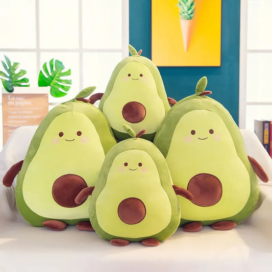 Kawaii Avocado Soft Pillow Plush Toy - Cartoon Fruit Comfort Cushion