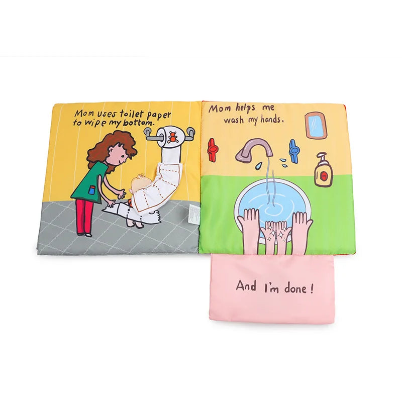 Potty Training Cloth Book for Infants - Educational Bath Toy 0-3Y