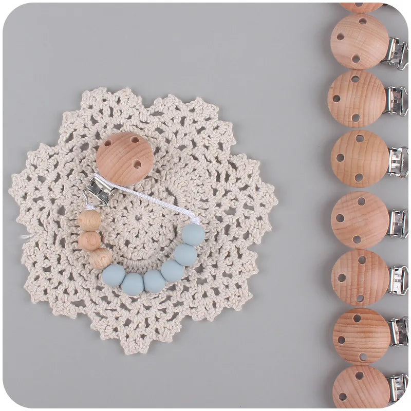 Infant Silicone Pacifier Clip - Secure & Safe Beaded Soother Chain