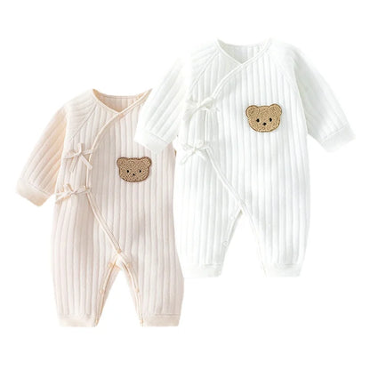 Thick Cotton Onesie for Newborns - Cozy Spring/Autumn Wear